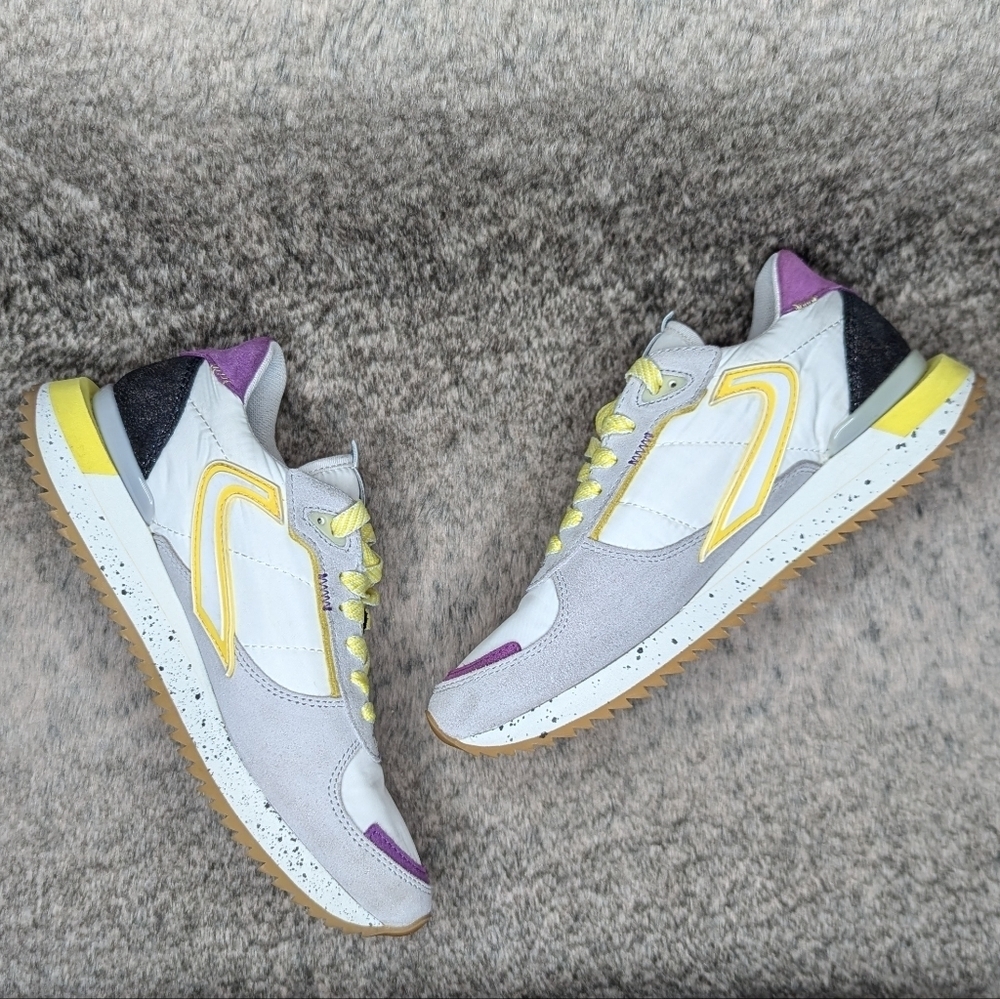 Zero Cent Cinq Runnix Trim Sneakers Grey Yellow Women's 37 - Picture 9 of 10